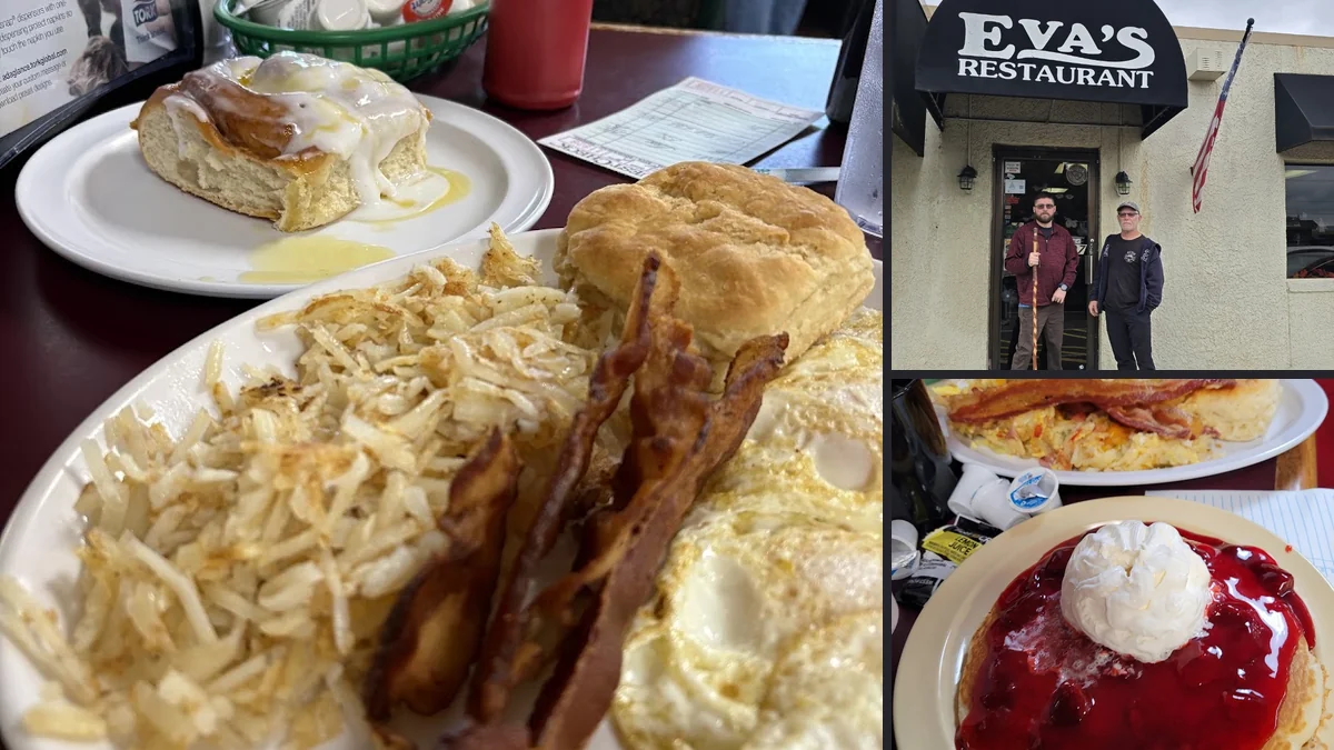 Warm breakfast served in a casual dining room